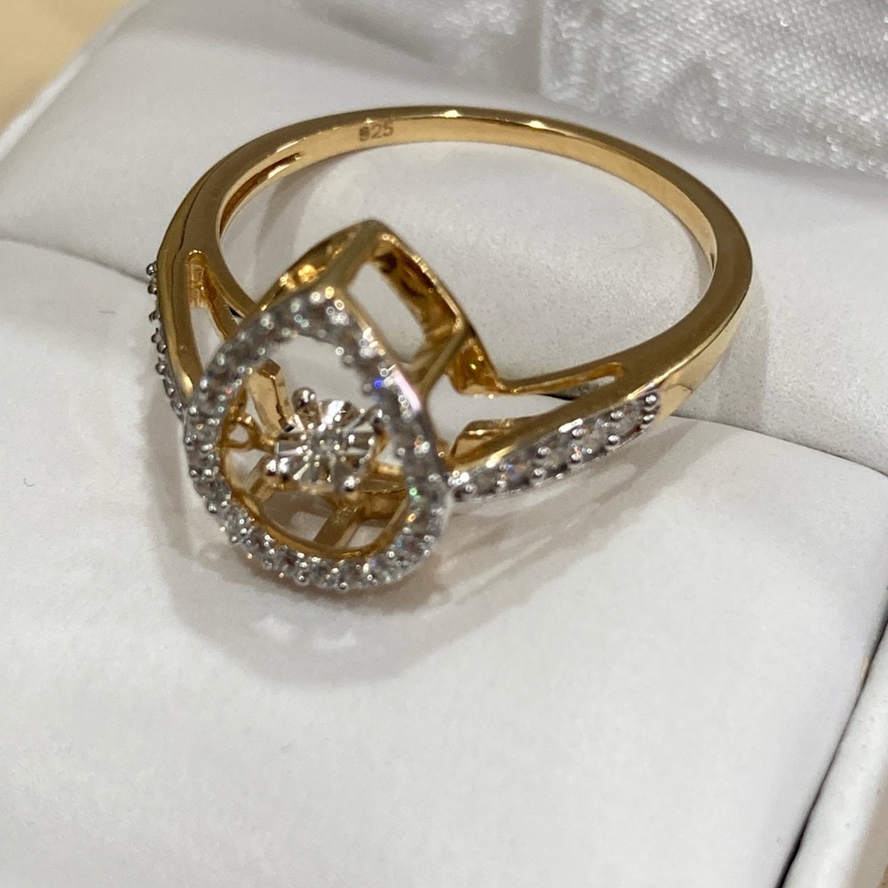 Real diamonds 925 Sterling silver Women's Ring